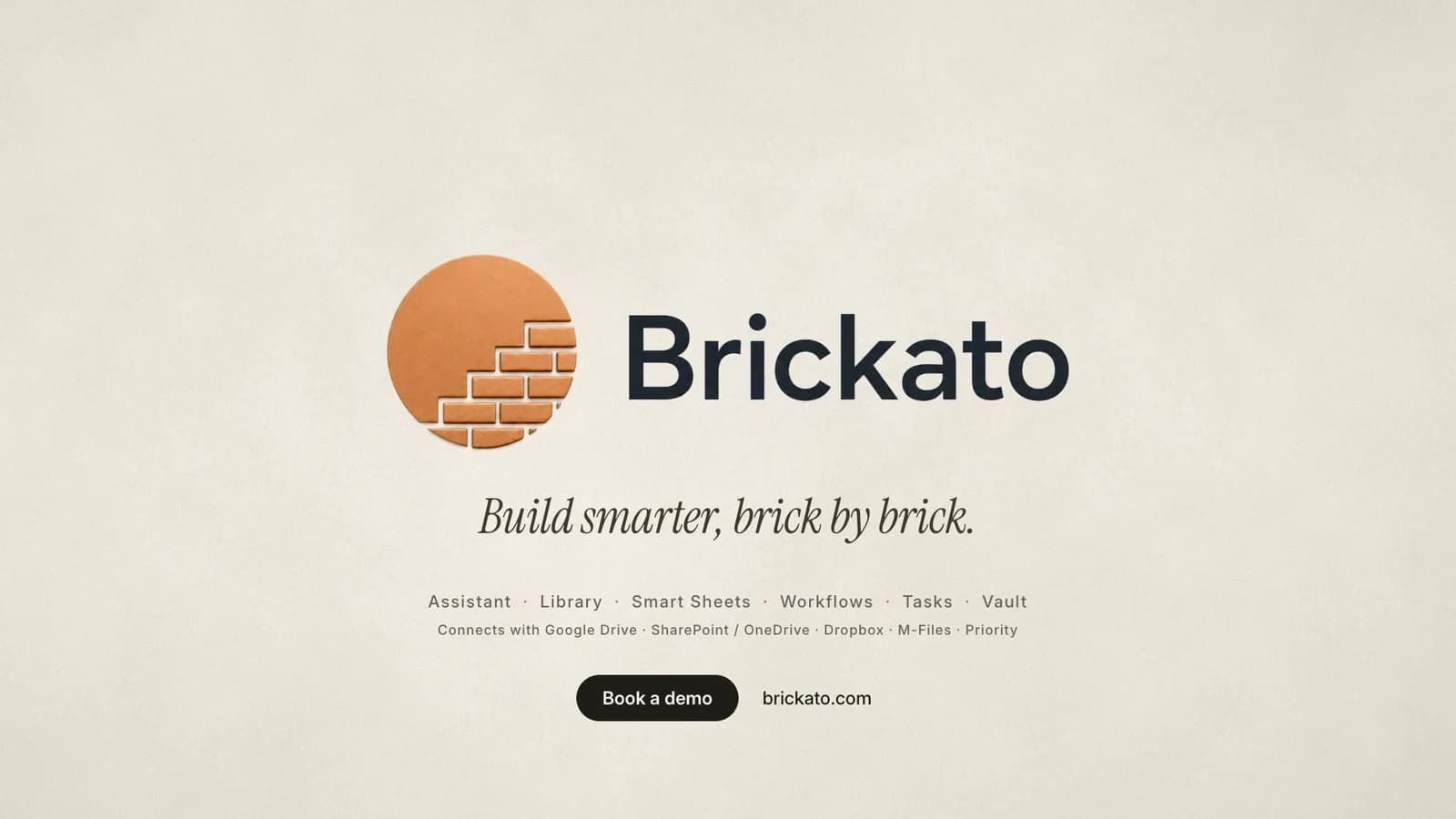 The Brickato logo on the end card of the new-version launch video.